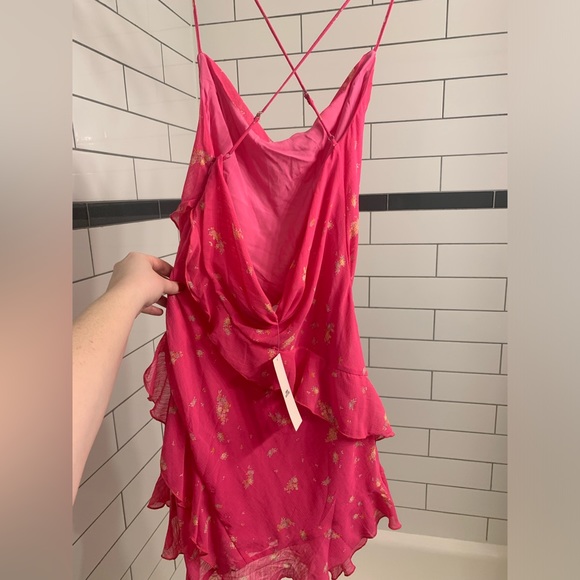 Pink Floral & Frills Dress - Picture 4 of 6